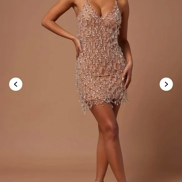 Fashion Nova Chantilly Embellished Mini Dress - Picture 2 of 6